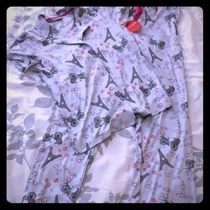 Jammies by Hip Style Grey Paris Motif 2 piece set